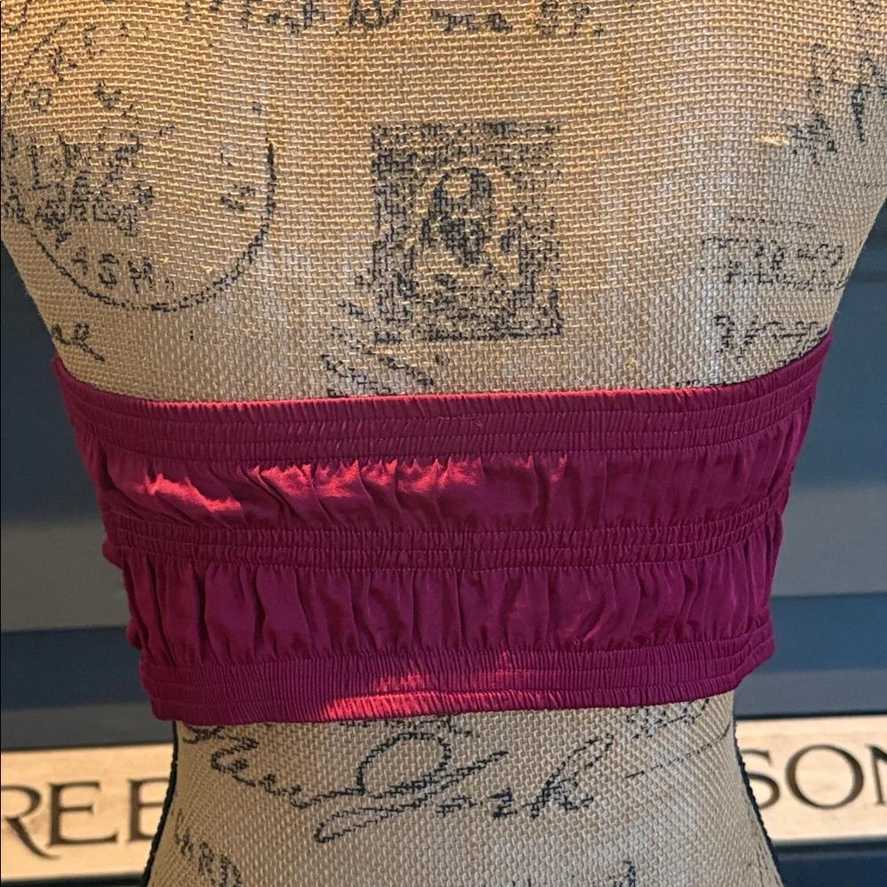 Free People Red Strapless Top With Call Outs Size S - Picture 4 of 8